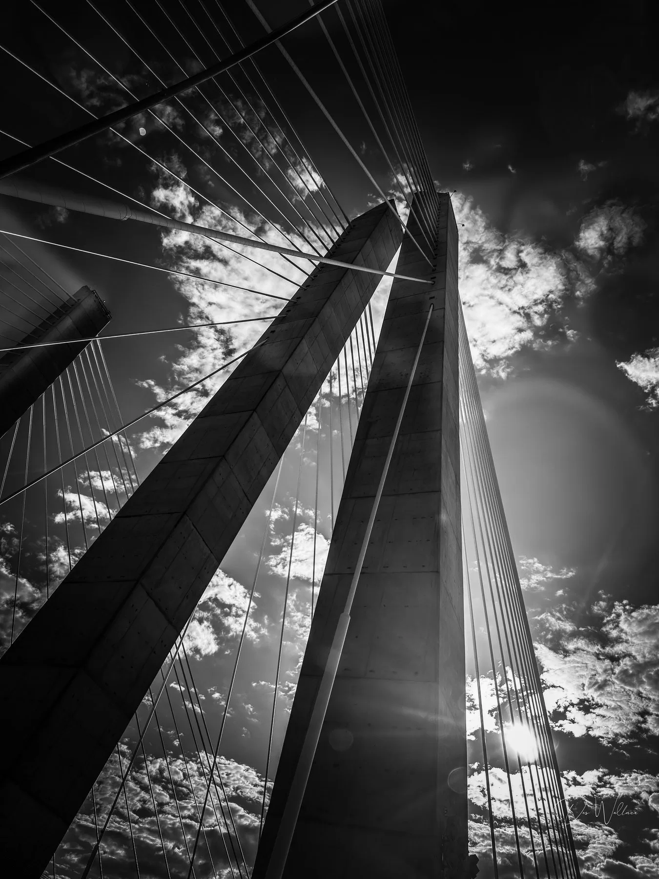 Bridge architecture black and white