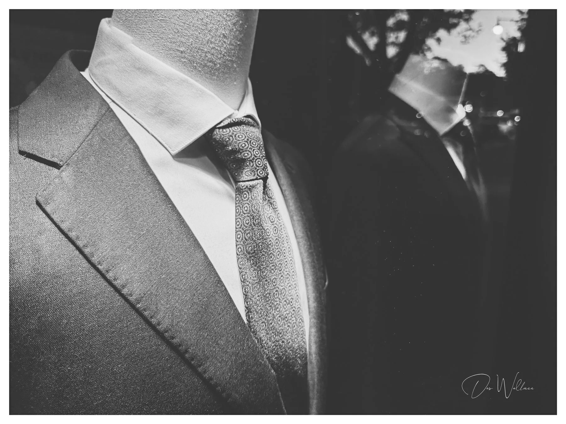 Editorial suit black and white