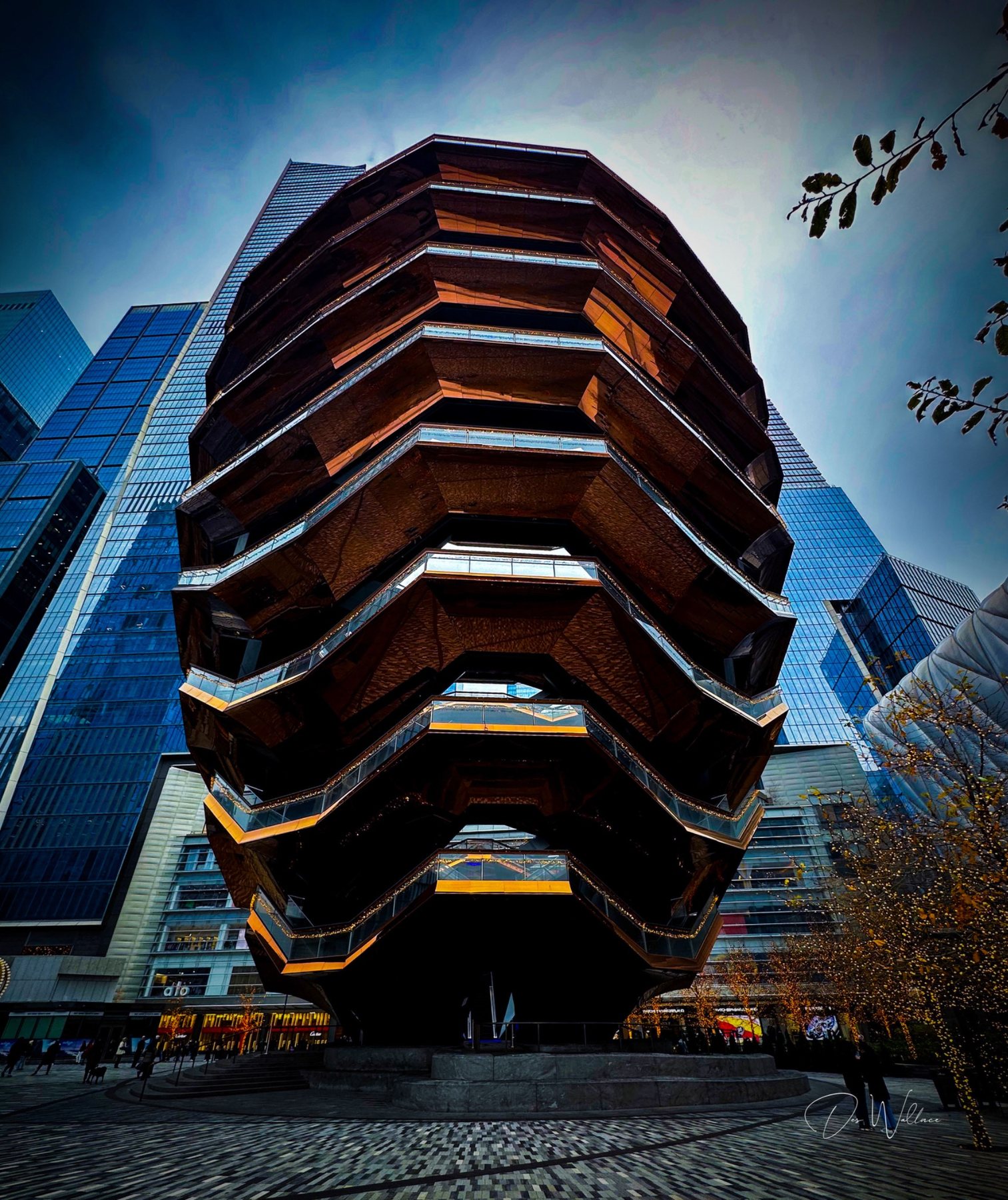 The Vessel at Hudson Yards — architectural form against the Manhattan sky